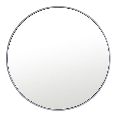 ELEGANT LIGHTING Elegant Lighting MR4039S 32 in. Eternity Metal Frame Round Mirror; Silver MR4039S